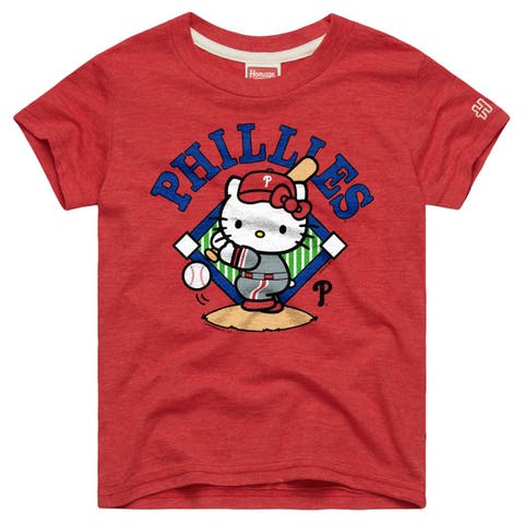 Youth Homage  Red Philadelphia Phillies Hello Kitty x MLB Tri-Blend T-Shirt
