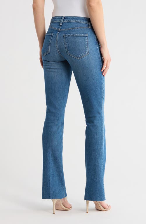 L Agence L'agence Sneeki Low Rise Raw Hem Straight Leg Jeans In Blue