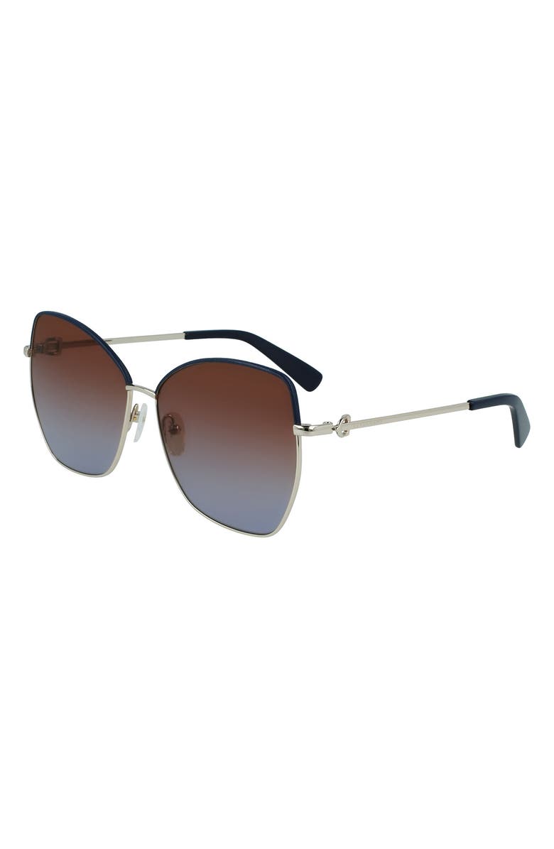 Longchamp Amazone 60mm Gradient Butterfly Sunglasses, Alternate, color, 