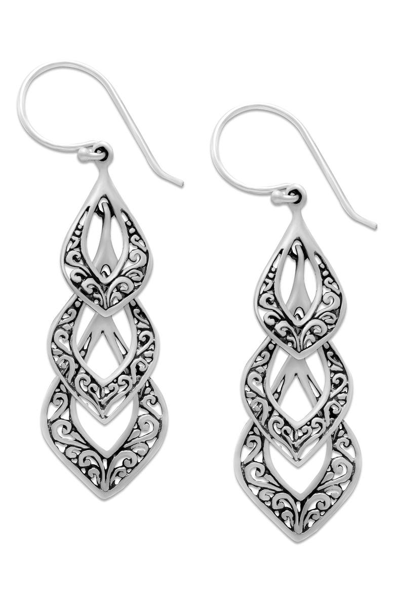 SAMUEL B. Sterling Silver Marquise Drop Earrings, Main, color,