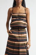 Sacai Stripe Satin Crop Camisole