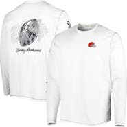 Tommy Bahama Men's Tommy Bahama White Cleveland Browns Laces Out Billboard Long Sleeve T-Shirt