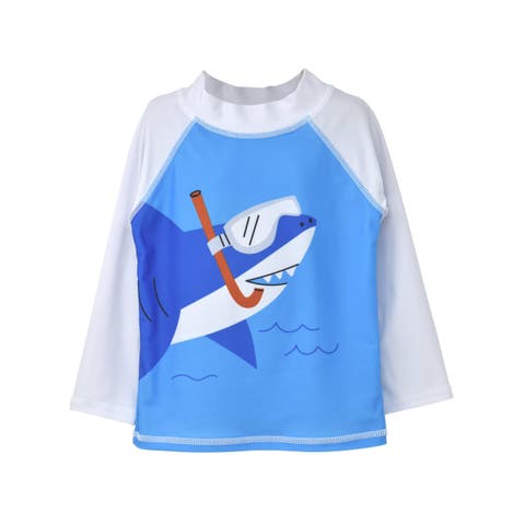 Sustainably Made UPF 50+ Kids' Graphic Rash Guard Swim Top