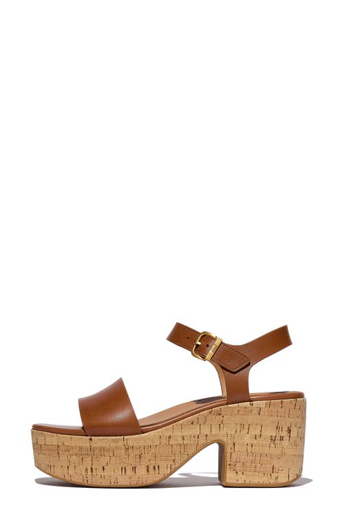 Fitflop Platfforms Ankle Strap Platform Wedge Sandal In Deep Tan