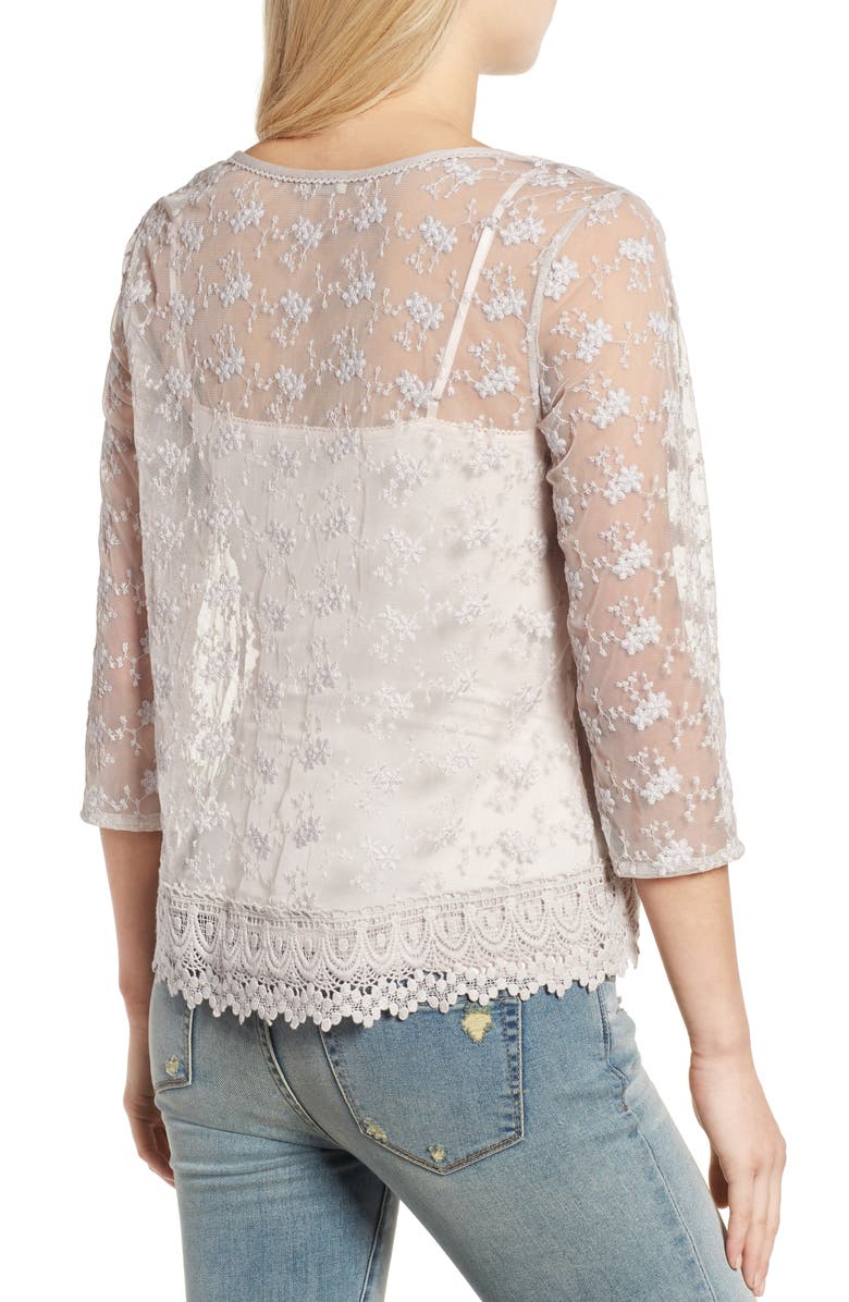 Hinge Embroidered Mesh Top, Alternate, color, 