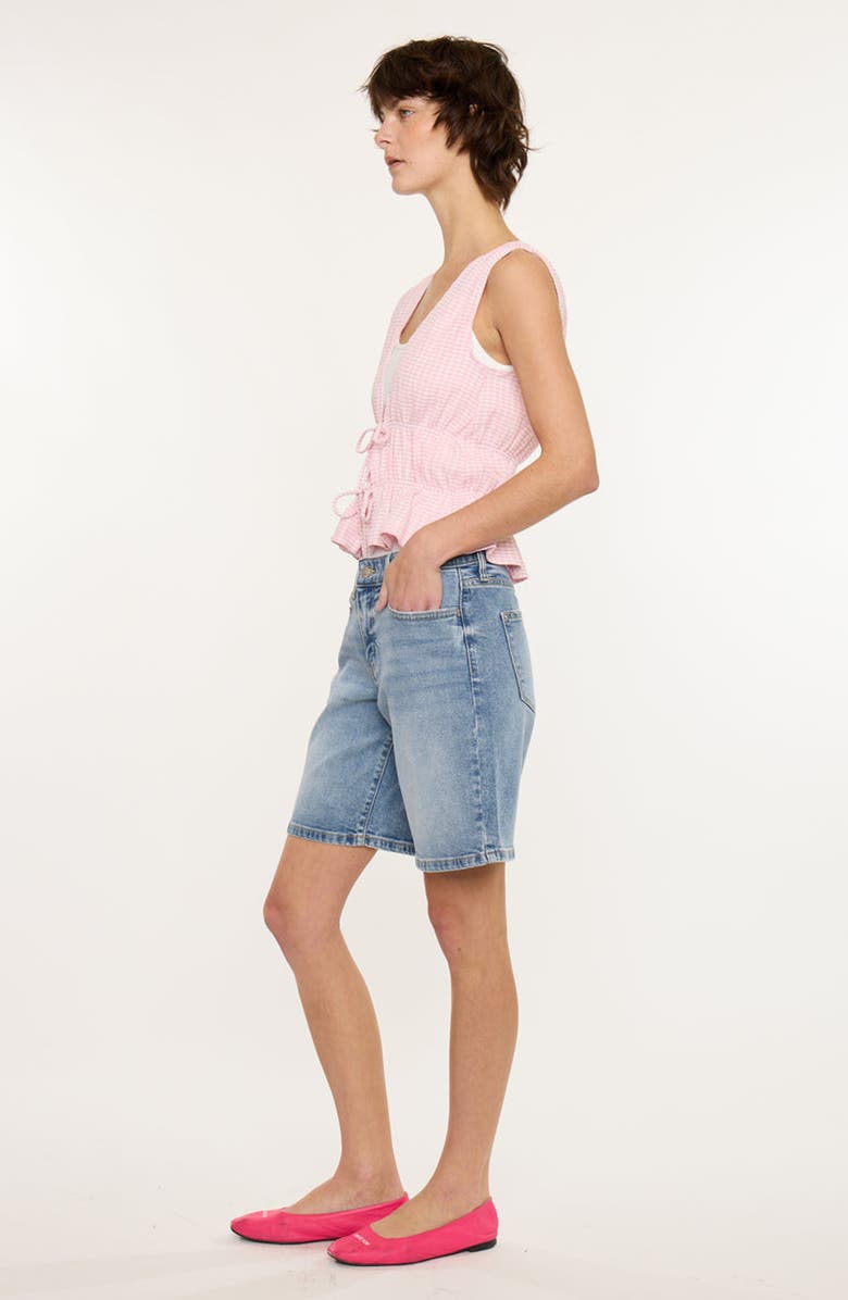 KanCan Margo Essentials Mid Rise Bermuda Shorts, Alternate, color, Medium Wash