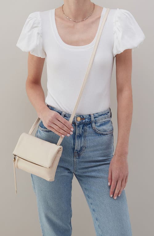 Hobo Small Grant Leather Crossbody Bag In Cream