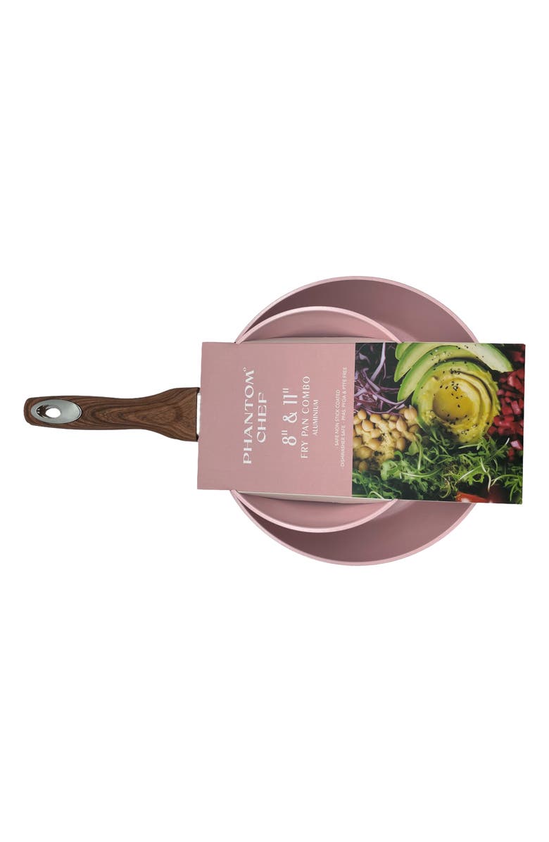PHANTOM CHEF Set of 2 Grove Nonstick Fry Pans, Alternate, color, Pink