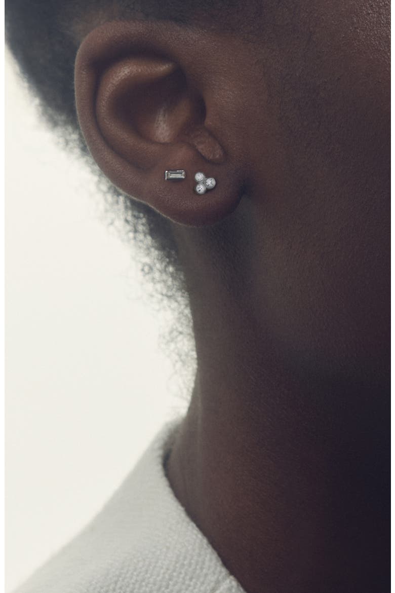 Mika Micro Set of 2 Stud Earrings, Alternate, color, SILVER TONE/ CLEAR CRYSTAL