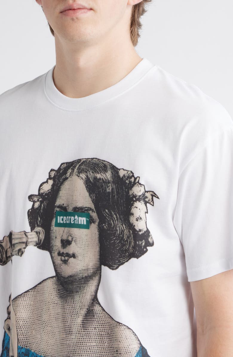 ICECREAM Opera Graphic T-Shirt, Alternate, color, White