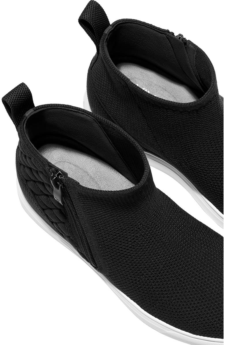 VIVAIA Round-Toe Hidden Wedge Sneakers, Alternate, color, Black