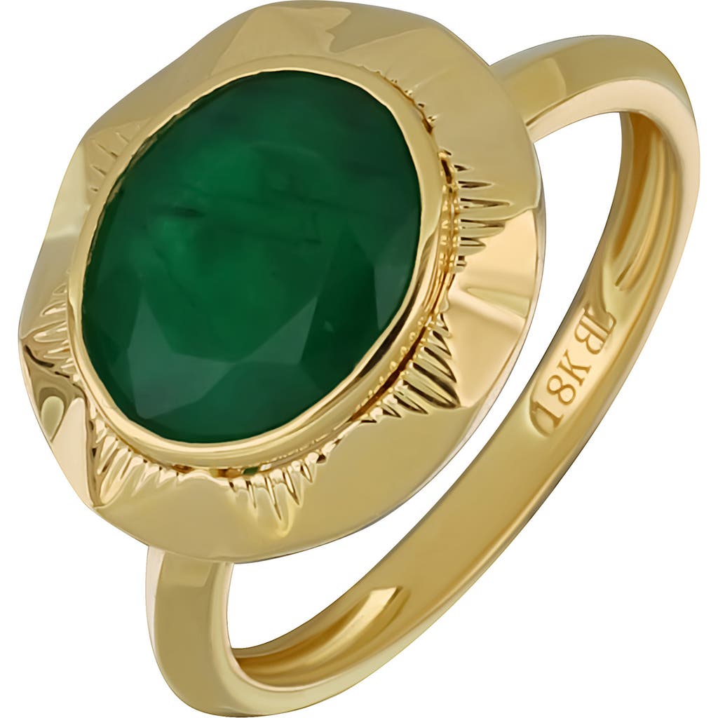 Bony Levy El Mar Emerald Ring In 18k Yellow Gold