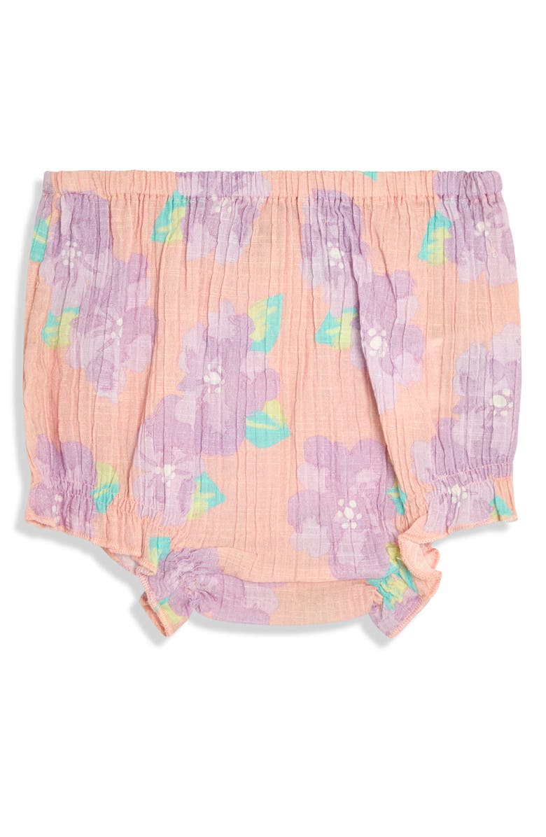 JOJO MAMAN BEBE Floral Smocked Cotton Dress & Bloomers, Alternate, color, Coral