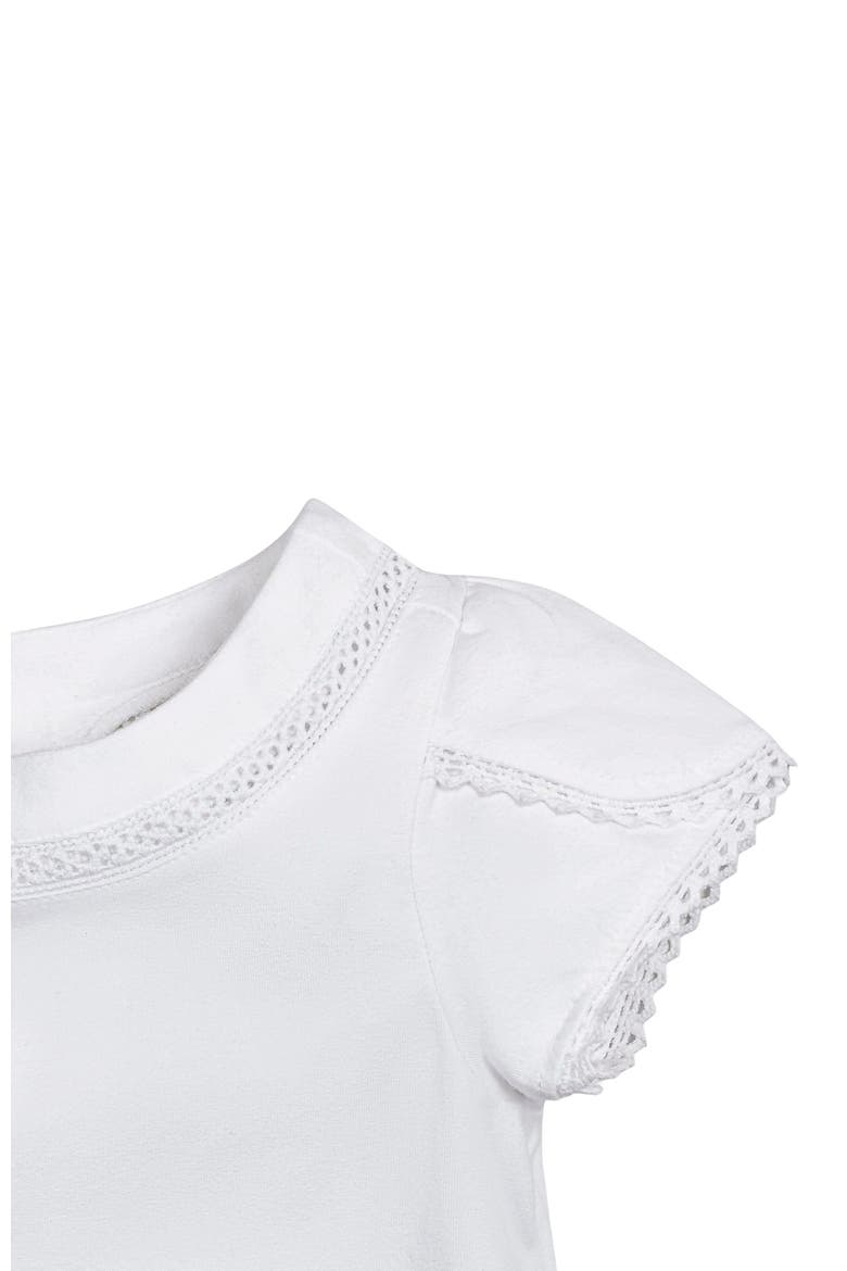 Baby Girls' Organic Knit Top with Tulip Sleeves, Infant, Alternate, color, White Petal Sleeve