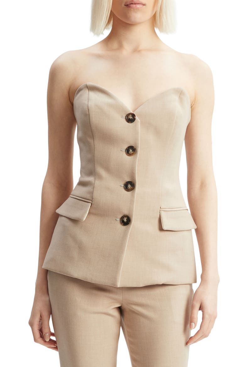 Kylian Strapless Top, Main, color, TAN