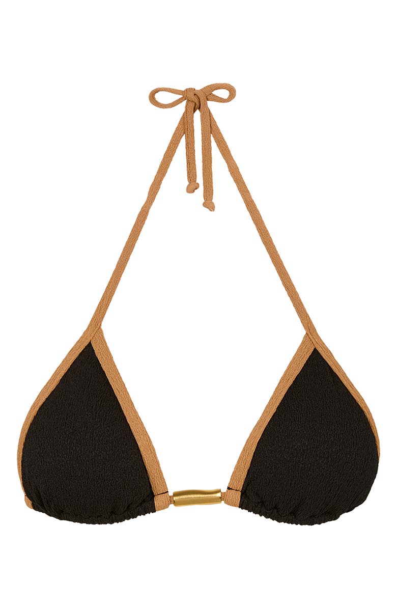 ViX Paula Hermanny Firenze Lily Triangle Bikini Top, Alternate, color, Black