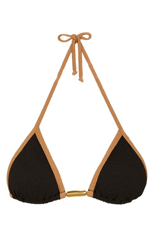 Vix Paula Hermanny Firenze Lily Triangle Bikini Top In Black