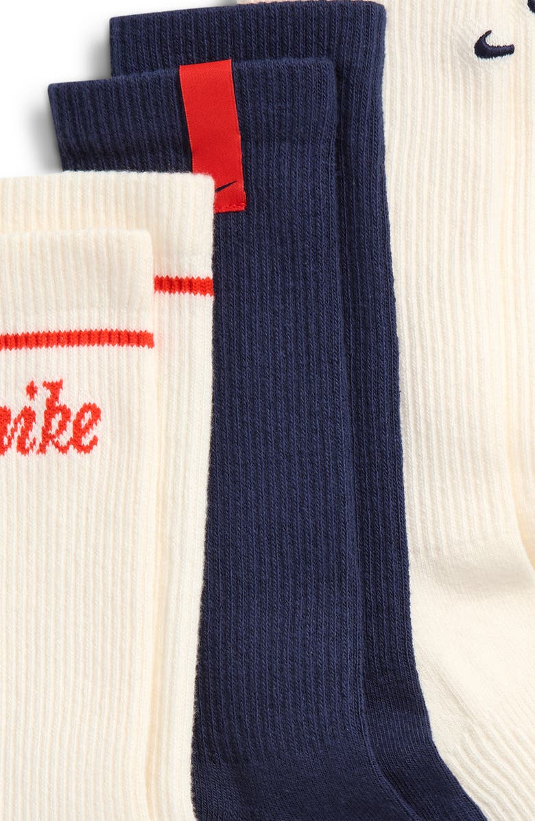 Nike Assorted 3-Pack Everyday Plush Cushioned Crew Socks, Alternate, color,