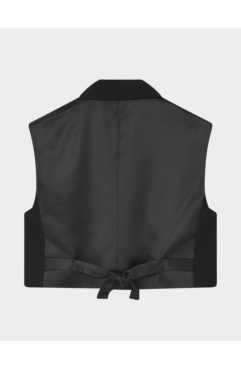 DAY Birger et Mikkelsen Marnie Cropped Gabardine Waistcoat, Alternate, color, Black