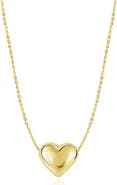 The Lovery Fine Jewelry Gold Puffy Heart Necklace