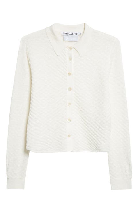 Turner Crop Linen Blend Check Jacquard Shirt