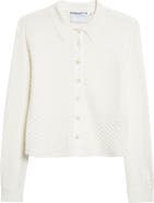 BERNADETTE Turner Crop Linen Blend Check Jacquard Shirt