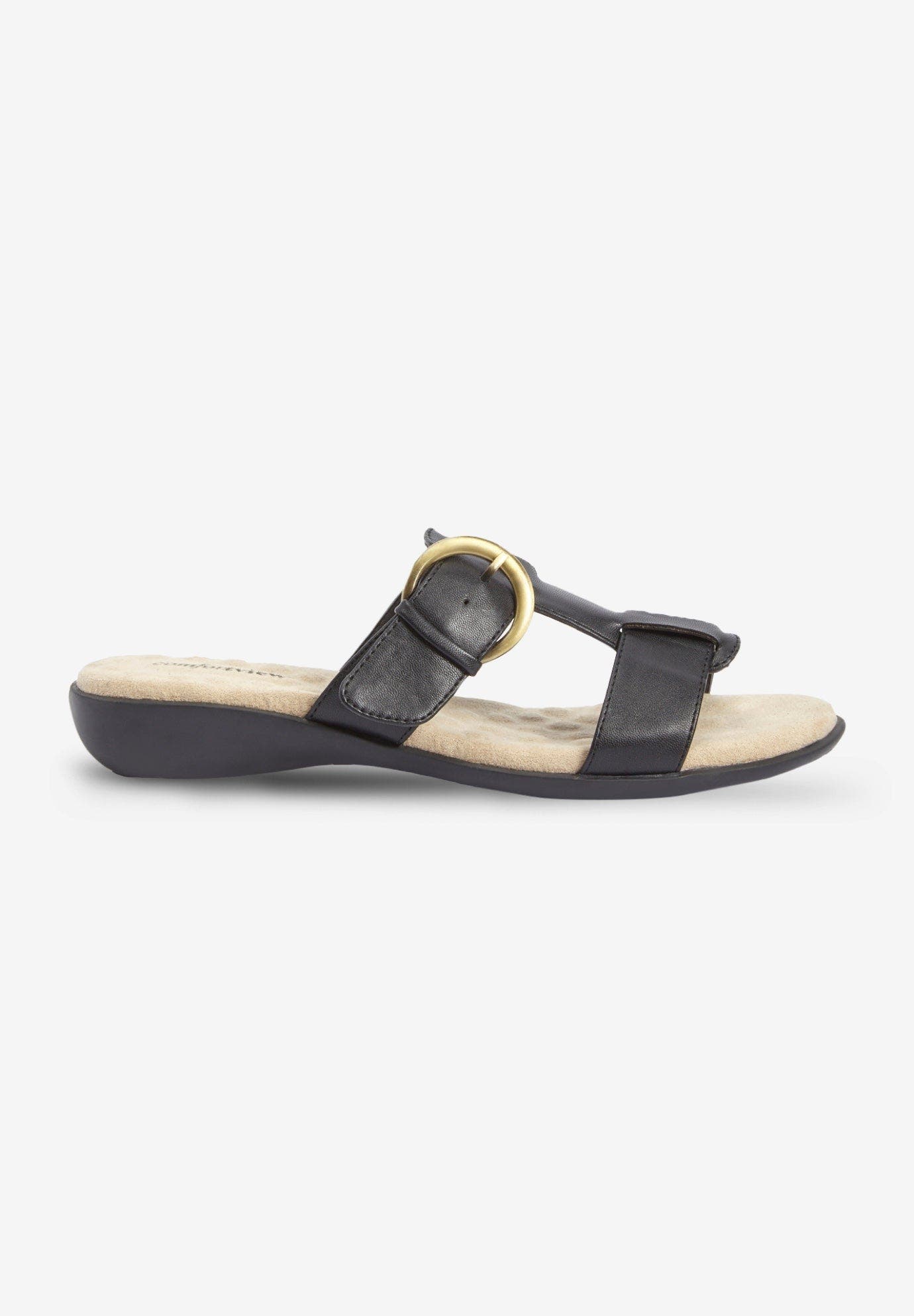 Comfortview The Dawn Slip On Sandal, Alternate, color, Black