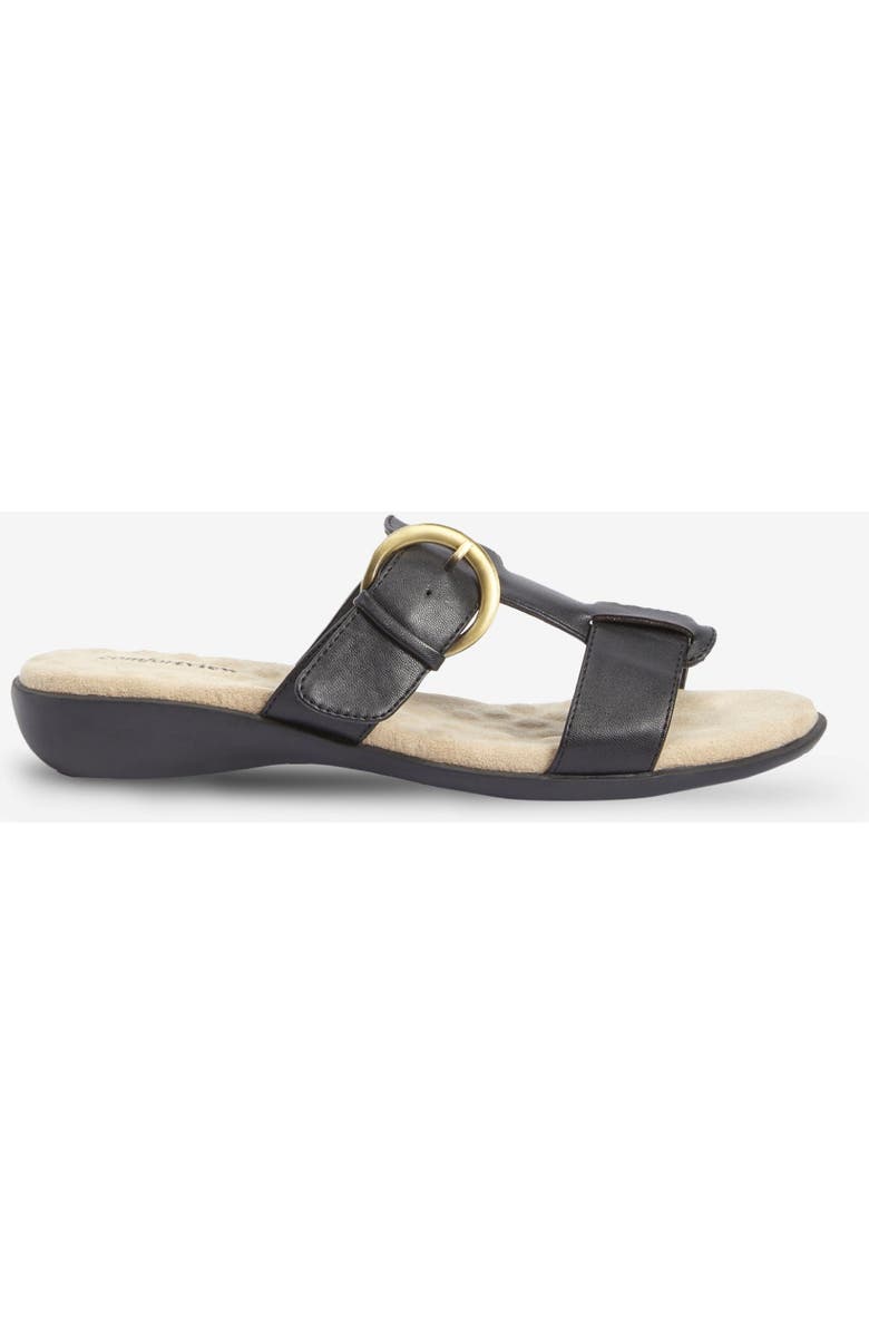 Comfortview The Dawn Slip On Sandal, Alternate, color, Black
