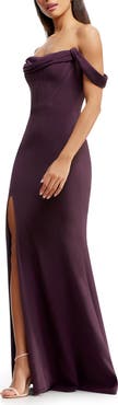 Dress the Population Melania Off the Shoulder Gown