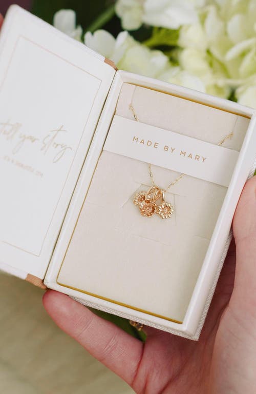 Made By Mary July Birth Flower Charm In Silver