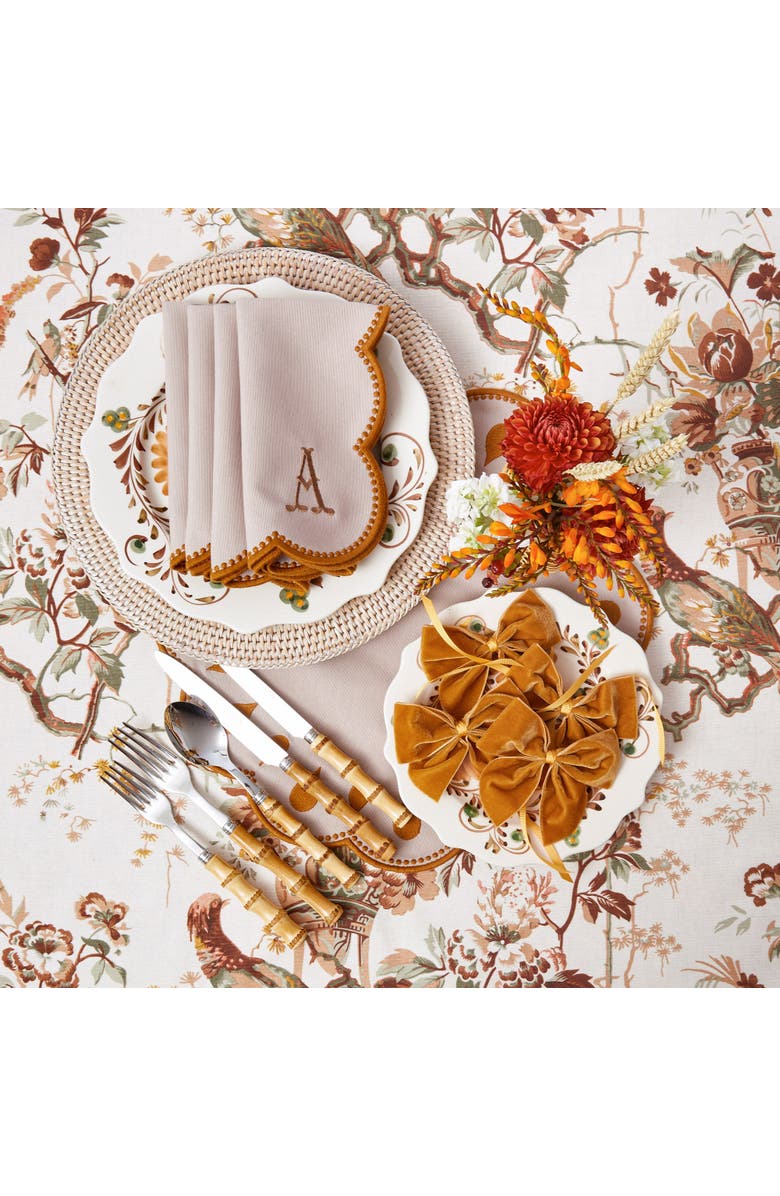 Mrs. Alice Bettina Taupe & Mustard Napkins, Alternate, color, Neutral