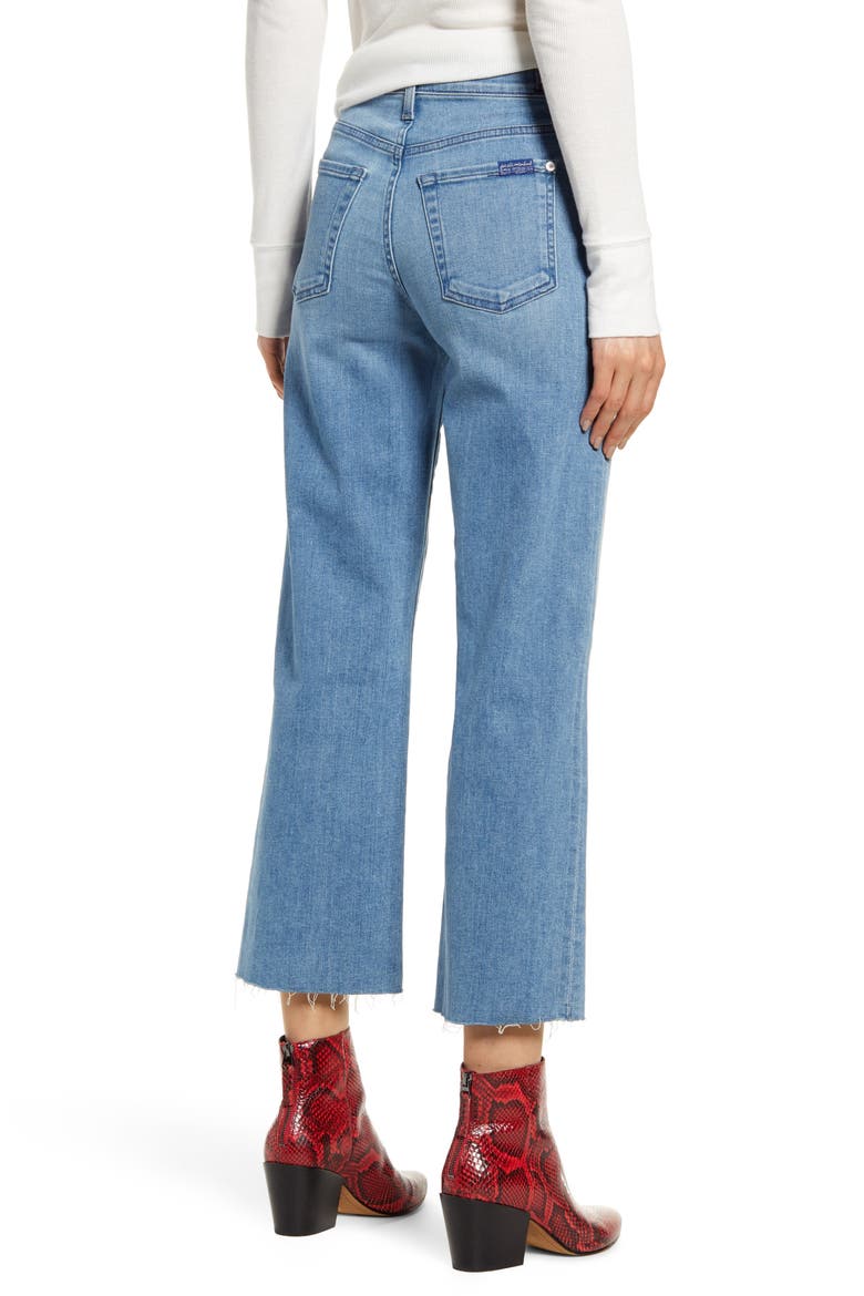 Alexa Cutoff Hem Crop Wide Leg Jeans, Alternate, color, BONAVENTURE