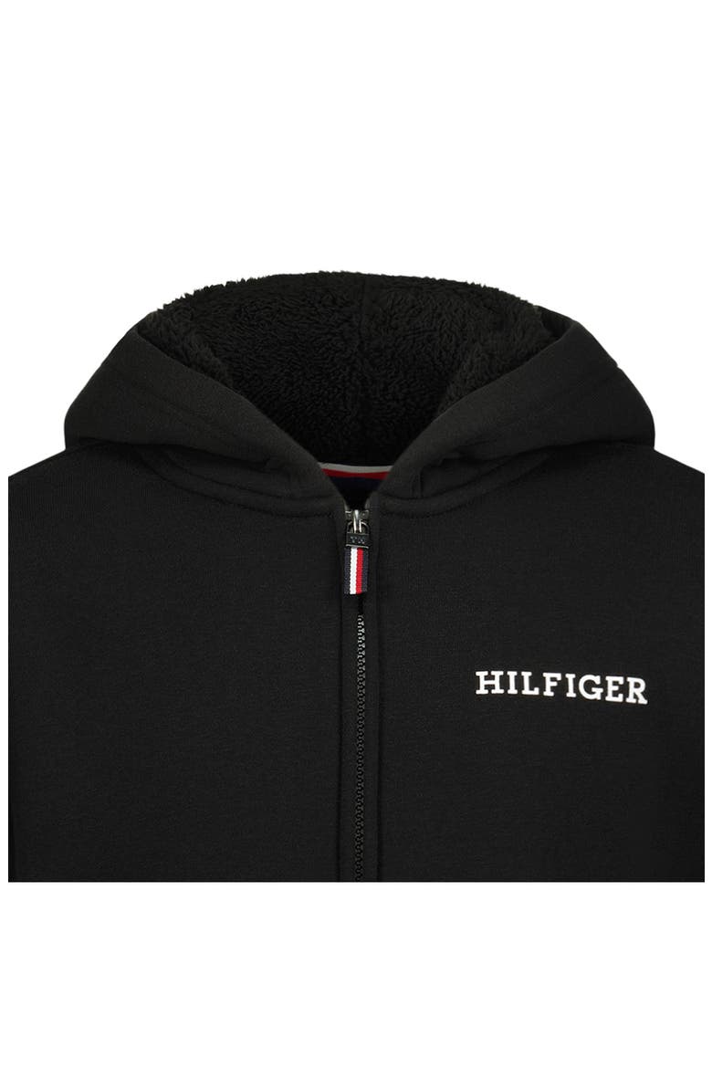 Kids' Full Zip Logo Hoodie, Alternate, color, BLACK