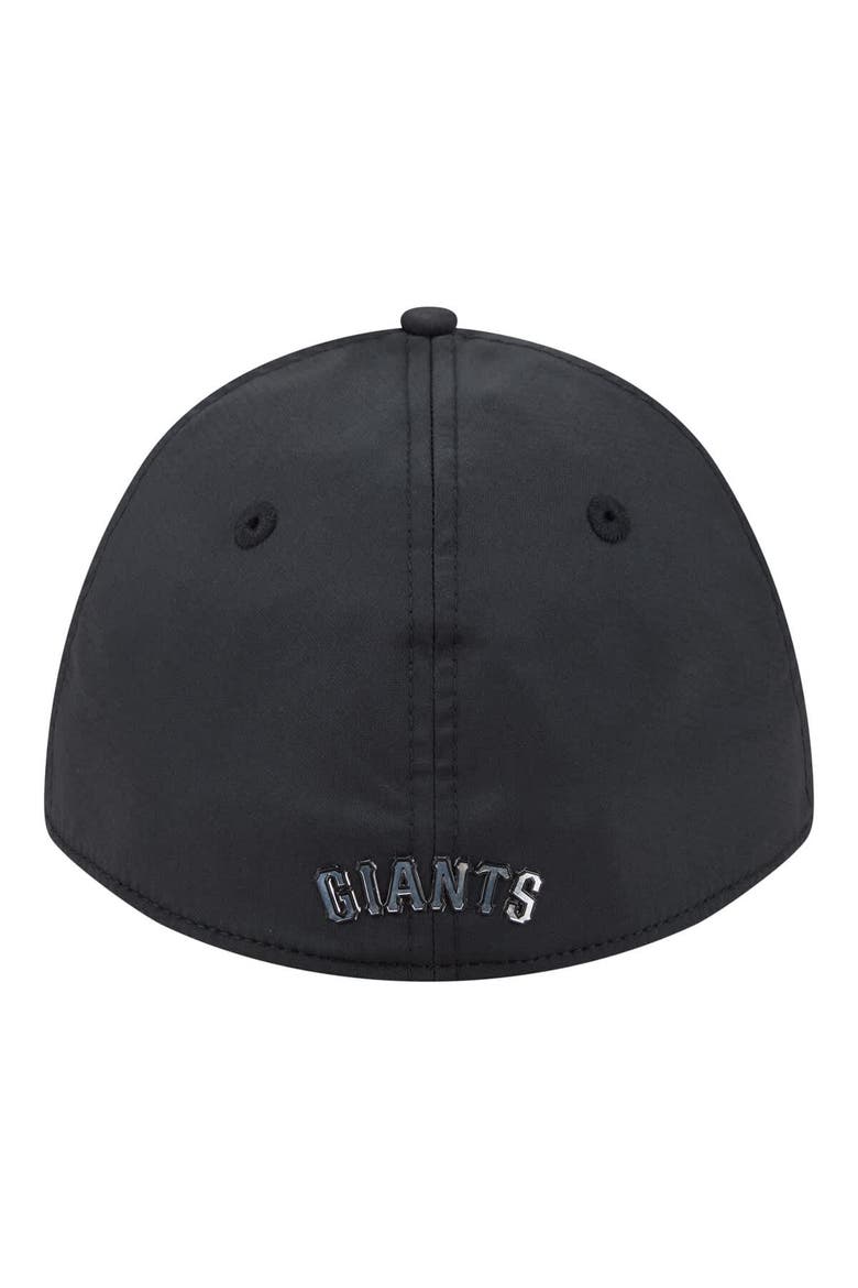 Men's New Era  Black San Francisco Giants Metallic 39THIRTY M-Crown Flex Hat, Alternate, color, Black