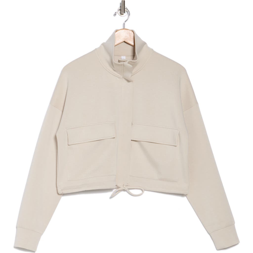 Z By Zella Whisper Scuba Jacket In Grey Moonbeam