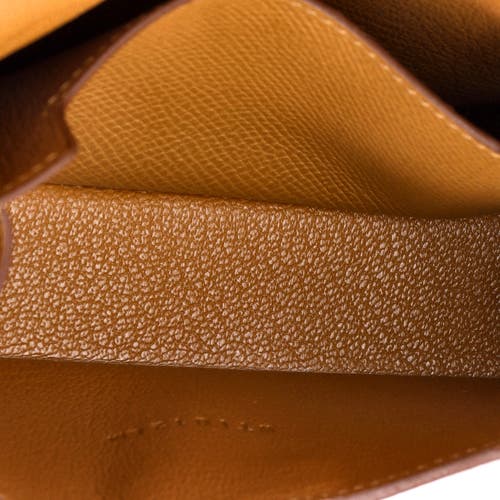Pre-owned Hermes  Hermes Kelly Multi Pocket To Go Pouch Epsom In Gold