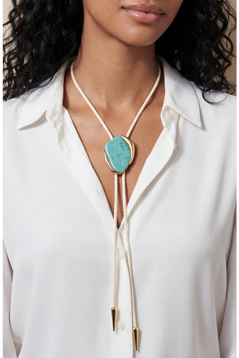 Turquoise Drift Bolo Necklace, Alternate, color, TURQUOISE