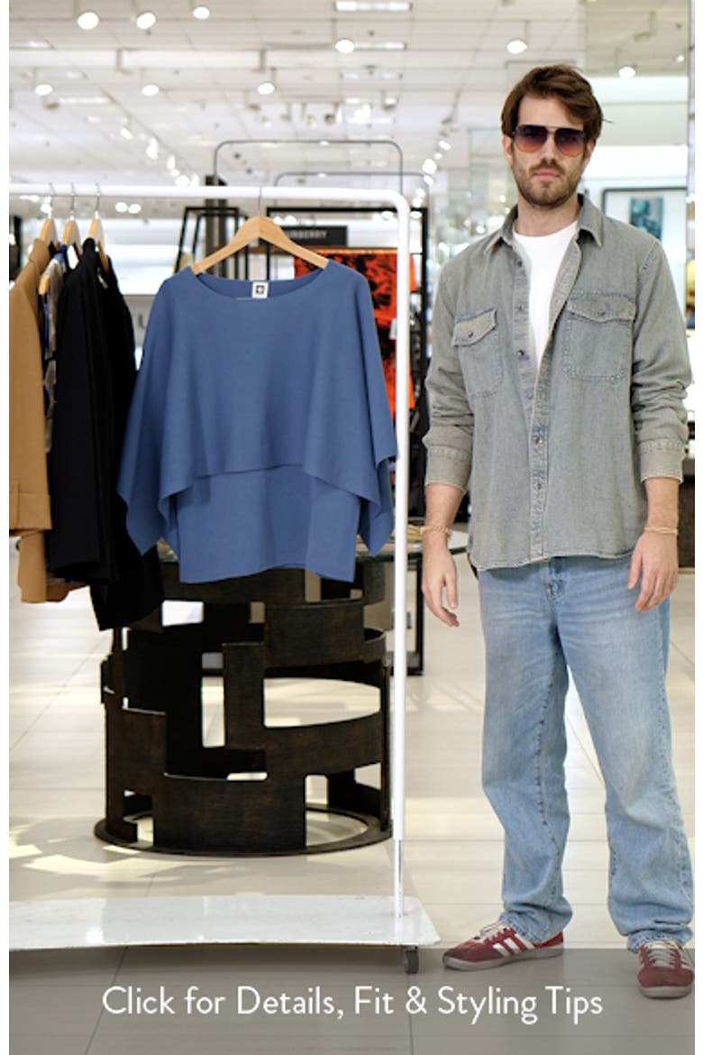Boat Neck Cape Sweater video