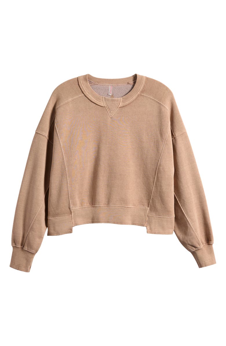 Free People FP Movement Intercept Cotton Blend Sweatshirt, Main, color, Sandy