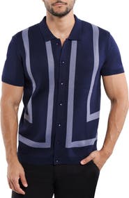 Spring + Mercer Jacquard Polo Sweater