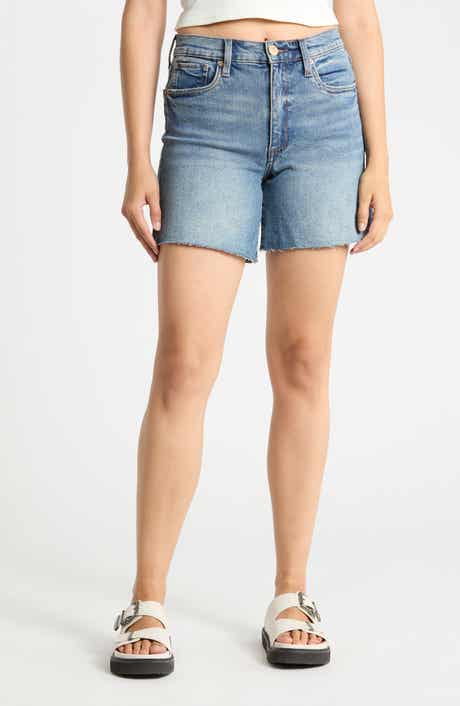 Layne High Waist Raw Hem Shorts