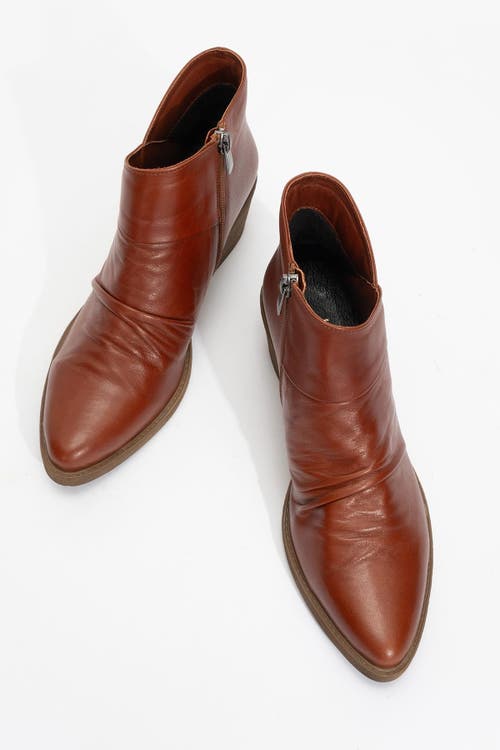 Forever & Always Shoes Rule Leather Chunky Boot In Brown