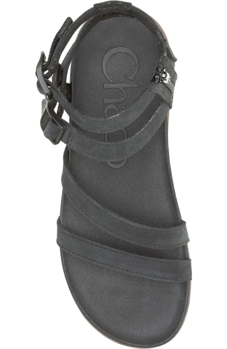 Chaco Lowdown Strappy High Sandal, Alternate, color, Black