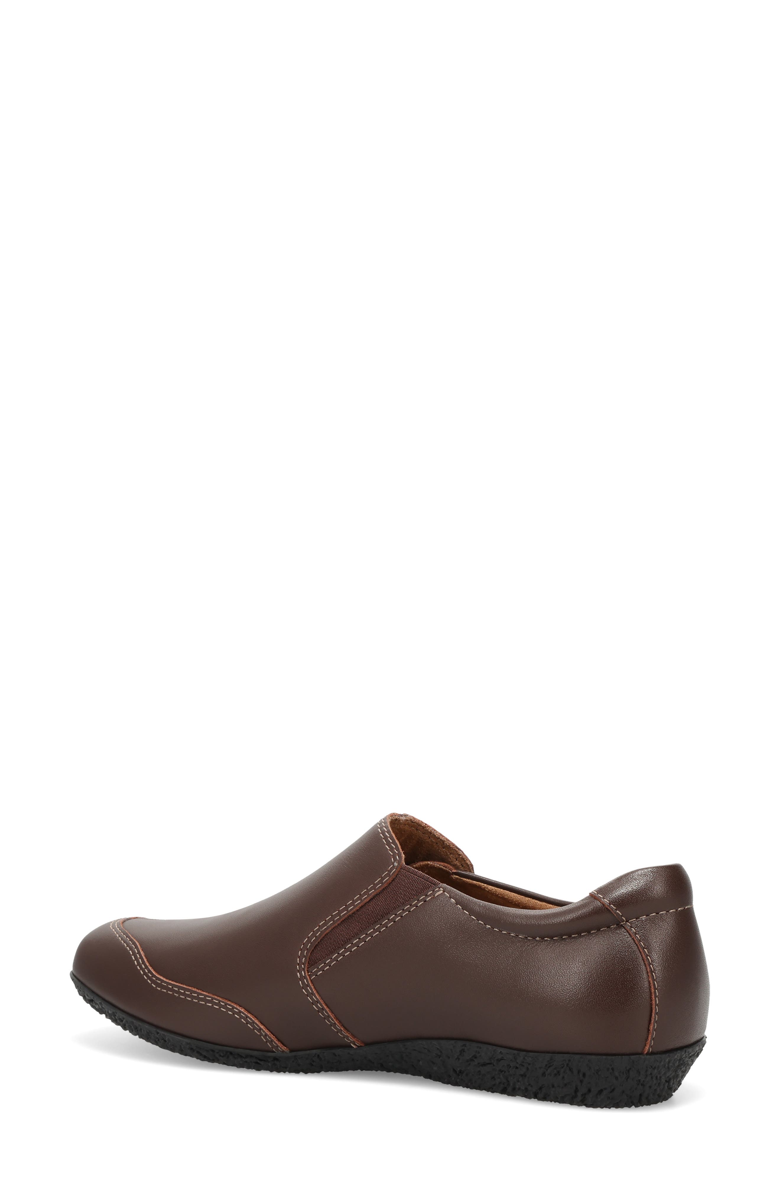 Ramble Leather Flat, Alternate, color, BROWN