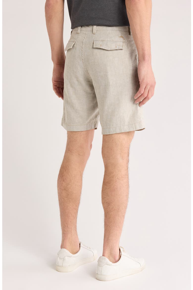Beach Coast Stretch Linen & Cotton Cargo Shorts, Alternate, color, BEACH