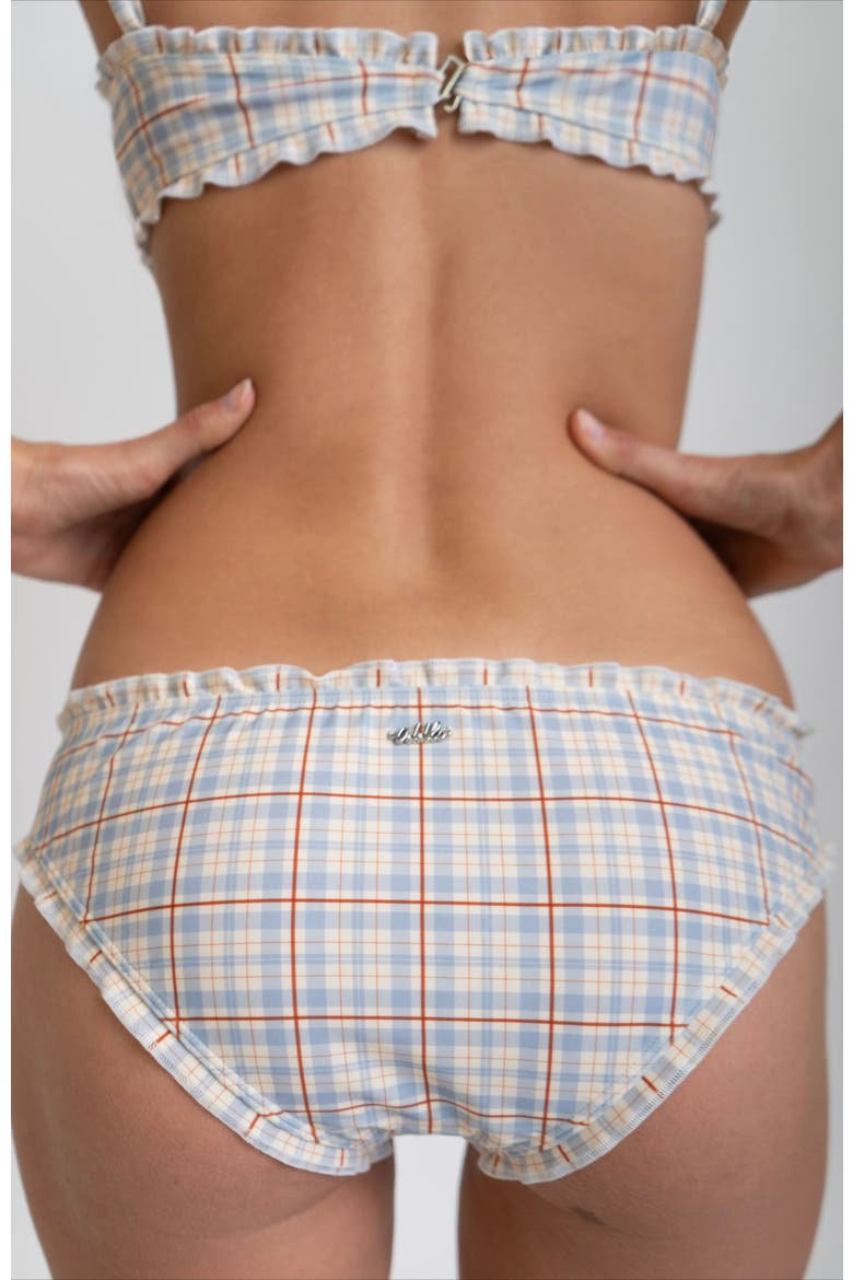 Bloomer Bikini Bottom, Alternate, color, Cream Plaid