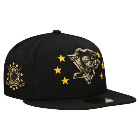 Men's New Era  Black Pittsburgh Penguins Military Appreciation Digital Camo Stars 59FIFTY Fitted Hat