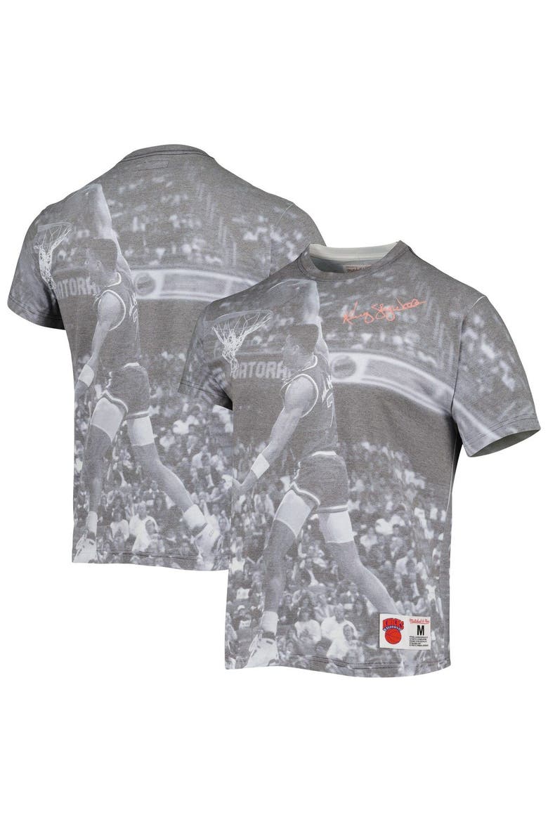 Men's Mitchell & Ness Kenny Walker Heather Gray New York Knicks Above The Rim T-Shirt, Main, color, Gray