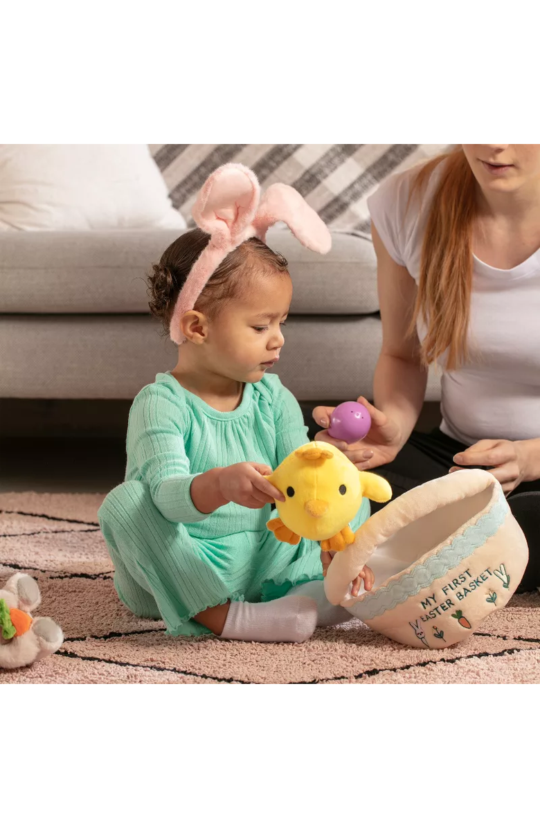 Sperric Easter Plush and Teether Baby Playset with Basket 6-Piece, Alternate, color, Multicolor