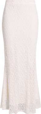 Open Edit Sheer Lace Maxi Skirt
